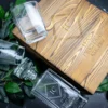 Bar whiskey vintage boxed decanter set with two glasses