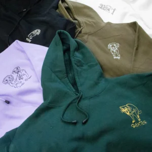 Custom Pet Portrait Hoodie 1-3 Pets Embroidered Outline