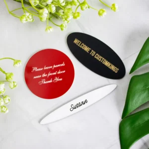 Engraved Oval Plaque for Outdoor Use Cut to Size