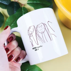 Kids drawing coffee mug