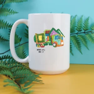 Kids drawing coffee mug