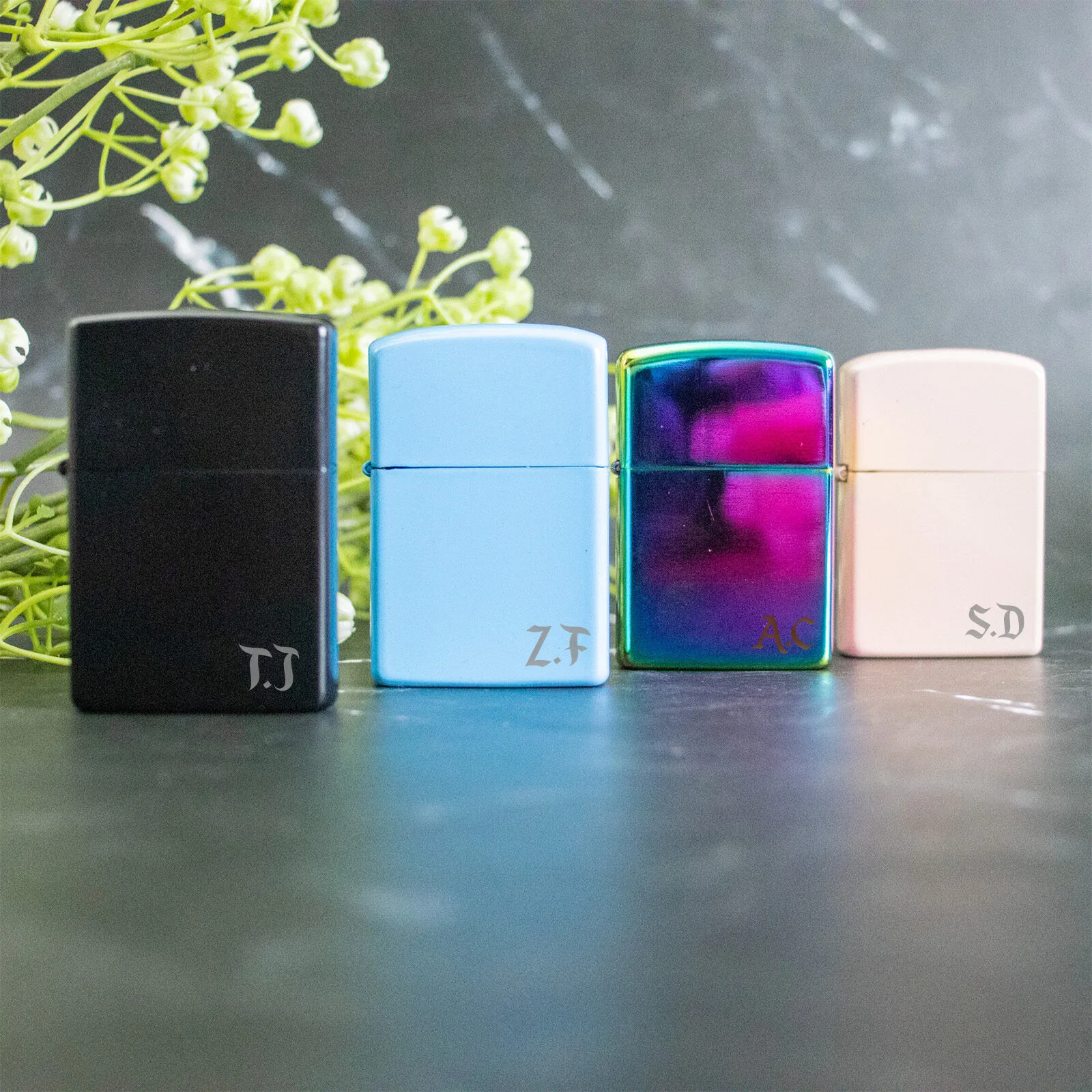 Monogram Lighter varying colours