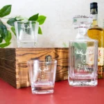 Personalised Buck Vintage Boxed Decanter Set With Two Glasses