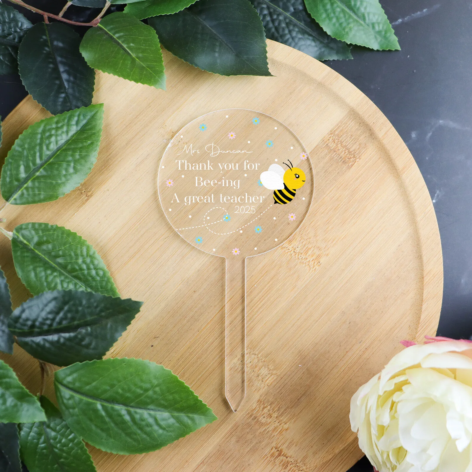 Personalised planter stick teacher gift 1 Personalised planter stick teacher gift