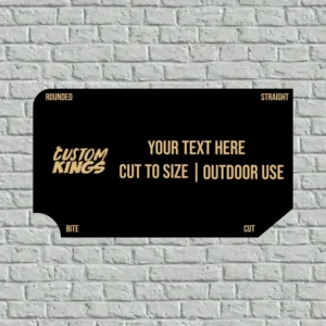 Custom outdoor logo plaque | weather-resistant sign