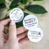 Round wedding save the date sticker sets 12 Round wedding save the date sticker sets