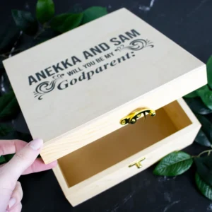 Will You Be My Godparent Wooden Box