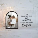 Couples Engagement Photo Plaque