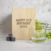 Birthday Boxed Scotch Glass Set with Whiskey Stones
