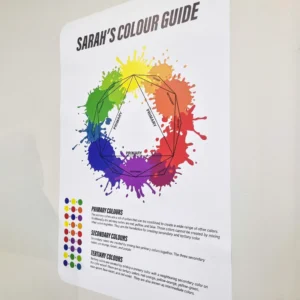 Colour education wall chart decal