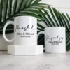 Couples Engagement Coffee Mug Set of 2