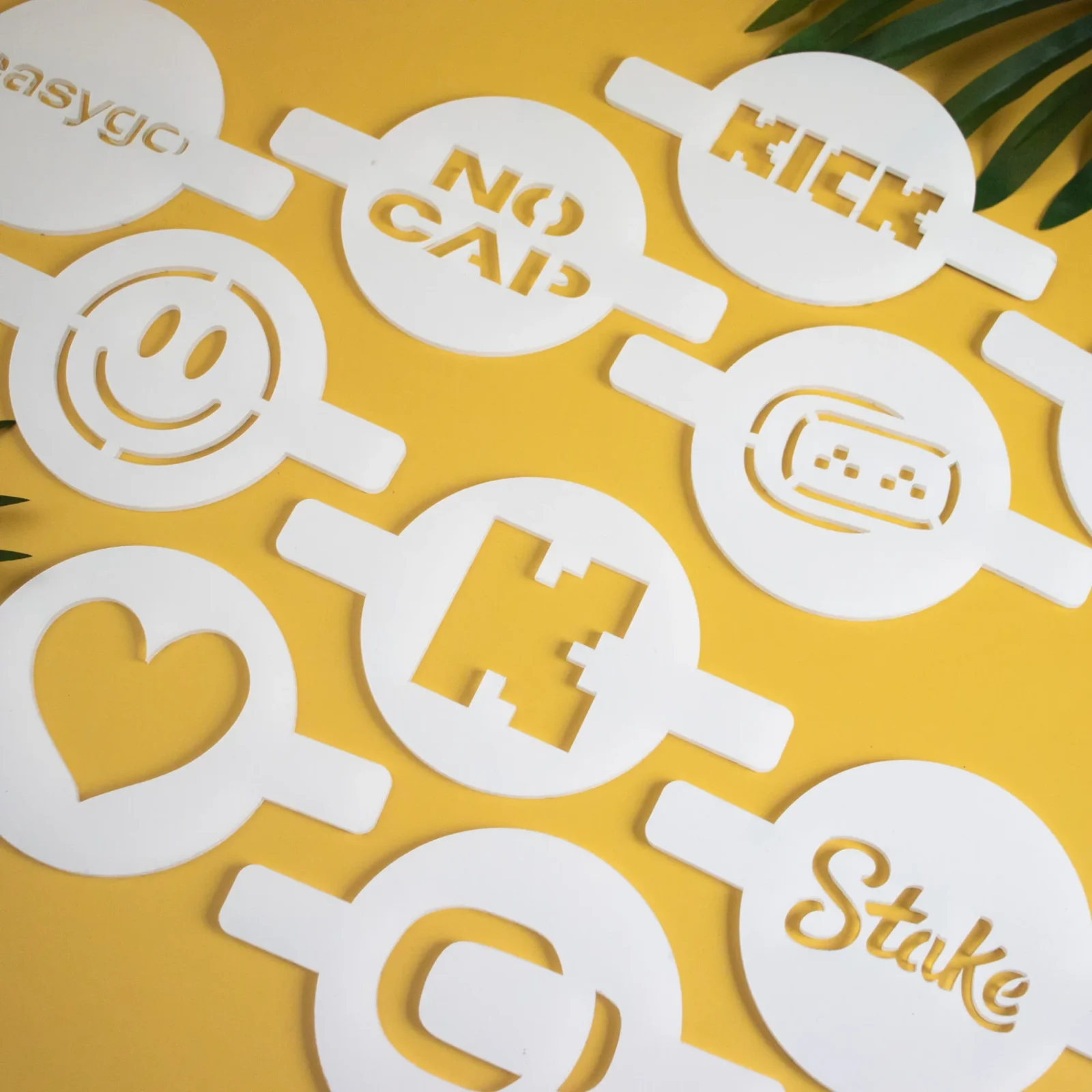 Custom Logo Coffee & Cocktail Stencil Food Safe Acrylic