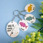 Dad Is Reely Great Family Keychain