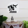 Dirt bike birthday cake topper