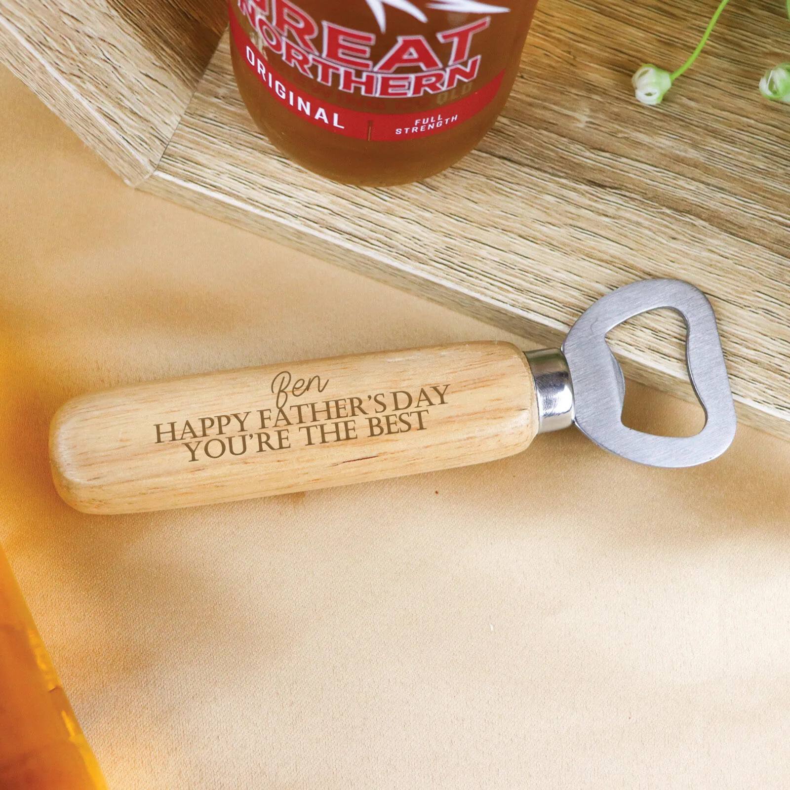 Father's day wooden bottle opener 2 Father's day wooden bottle opener