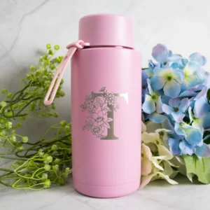 Floral Letter Reusable 1 Litre Water Bottle