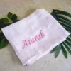 Knitted Baby Blanket Embroidered with Name