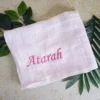 Knitted Baby Blanket Embroidered with Name