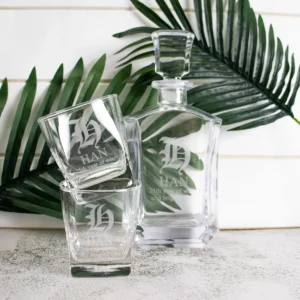 Personalised Monogram Modern Decanter