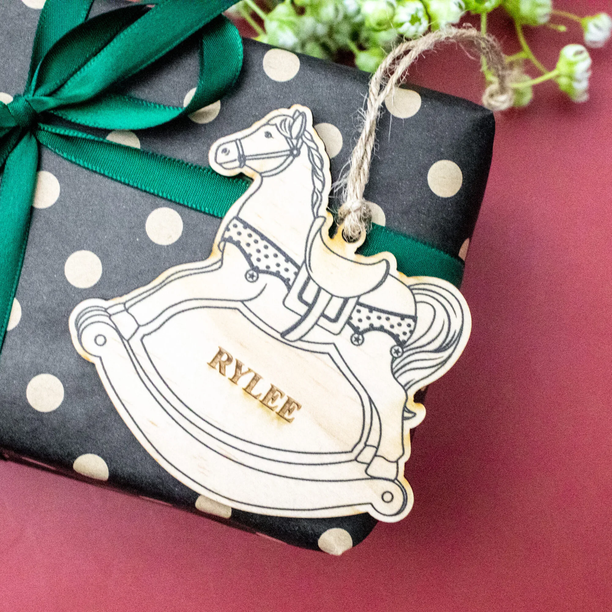 Rocking horse personalised ornament 6 Rocking horse personalised ornament