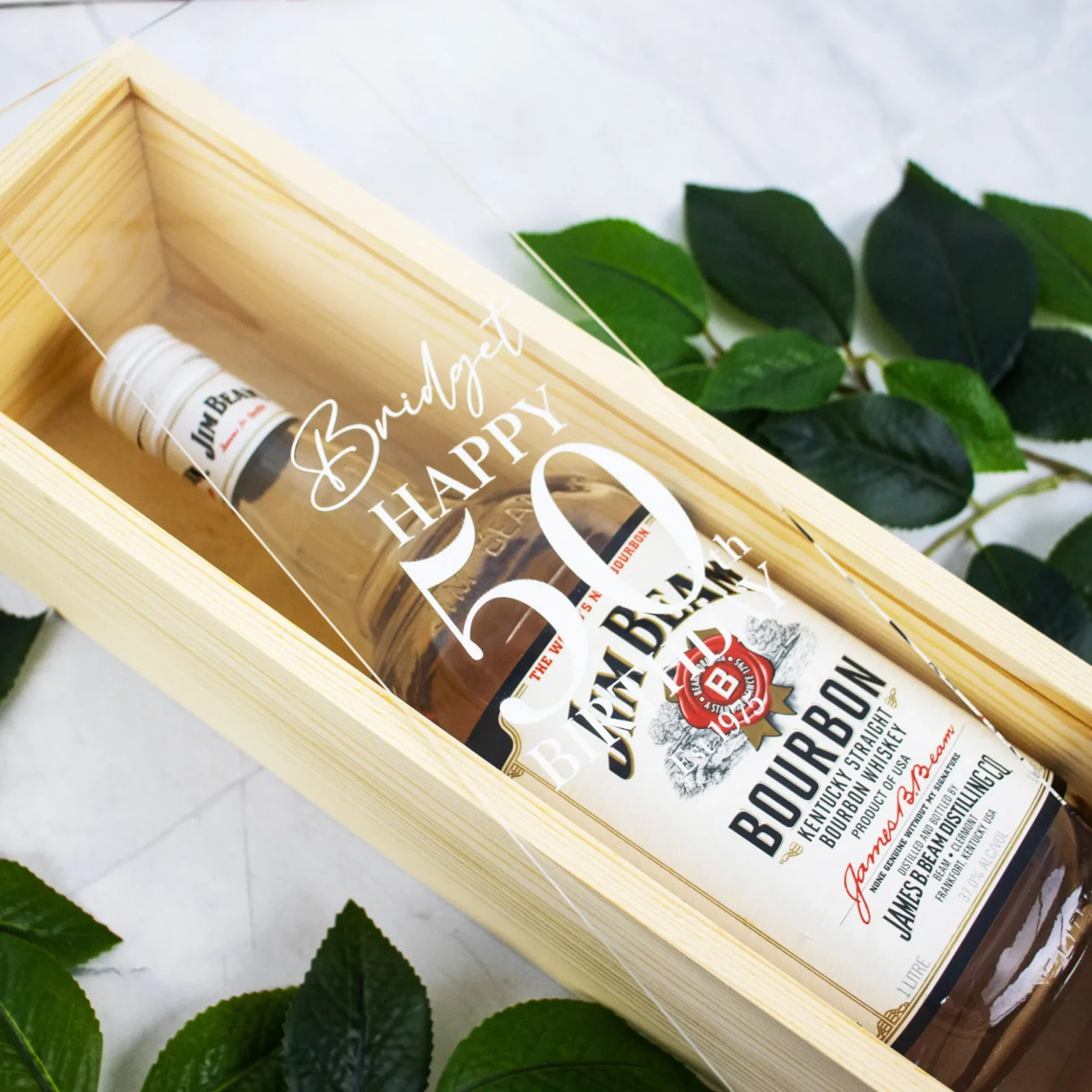 Birthday Printed Wooden Wine and Champagne Box