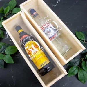 Birthday Printed Wooden Wine and Champagne Box