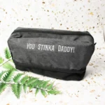 Embroidered Grey Toiletries Bag
