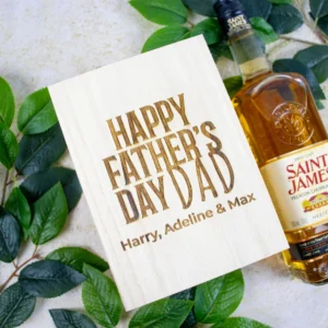 Father's day boxed scotch glass set with whiskey stones