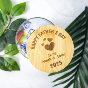 Father's day personalised lolly jar