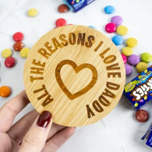 Father's day personalised lolly jar