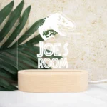 Jurassic Night Light Engraved for Kid's Bedroom