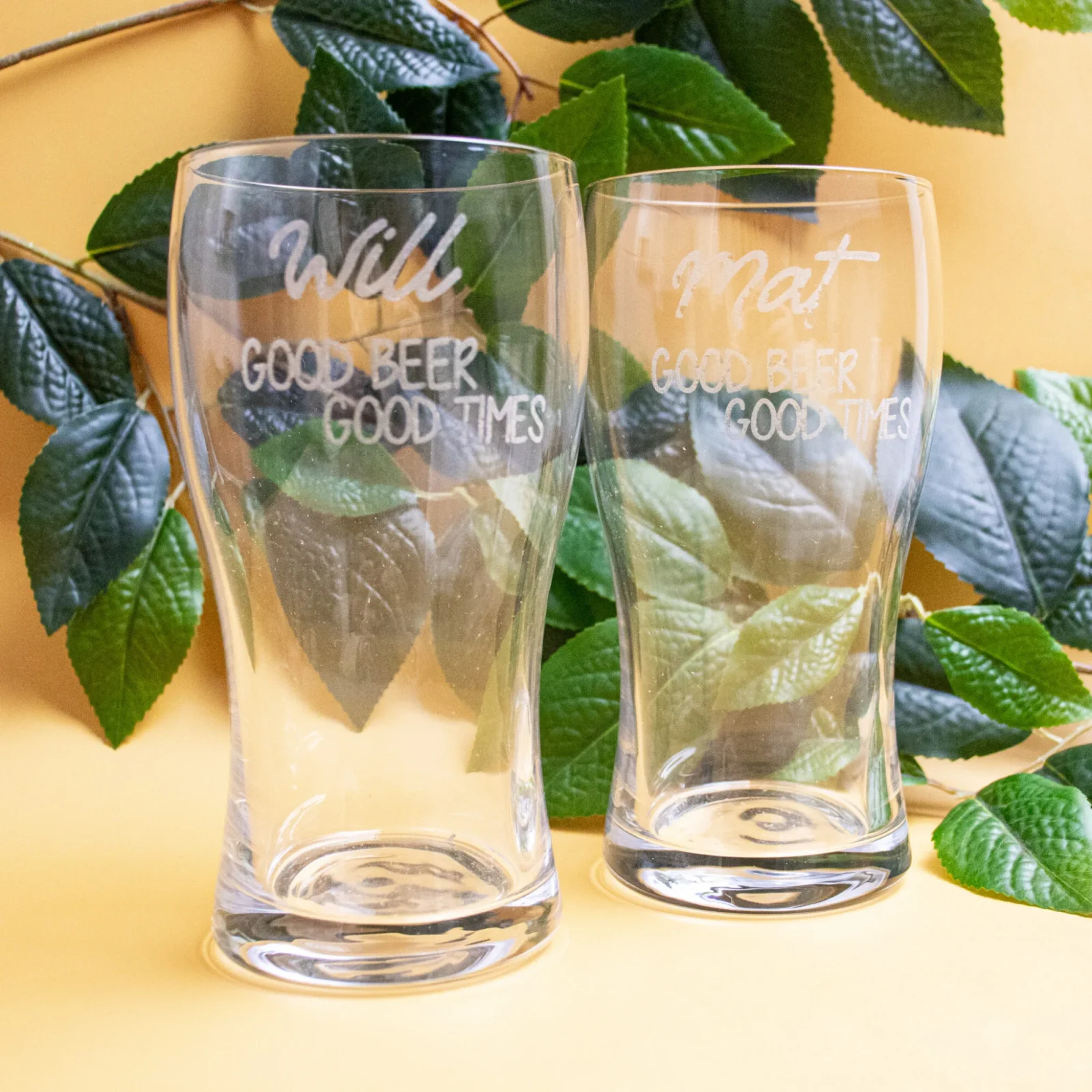 Mancave Engraved Schooner Glass