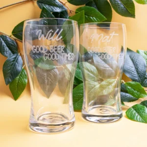 Mancave Engraved Schooner Glass