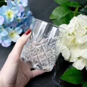 Monogrammed deluxe round scotch glass