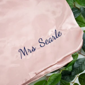 Personalised Satin Embroidered Pillow Case