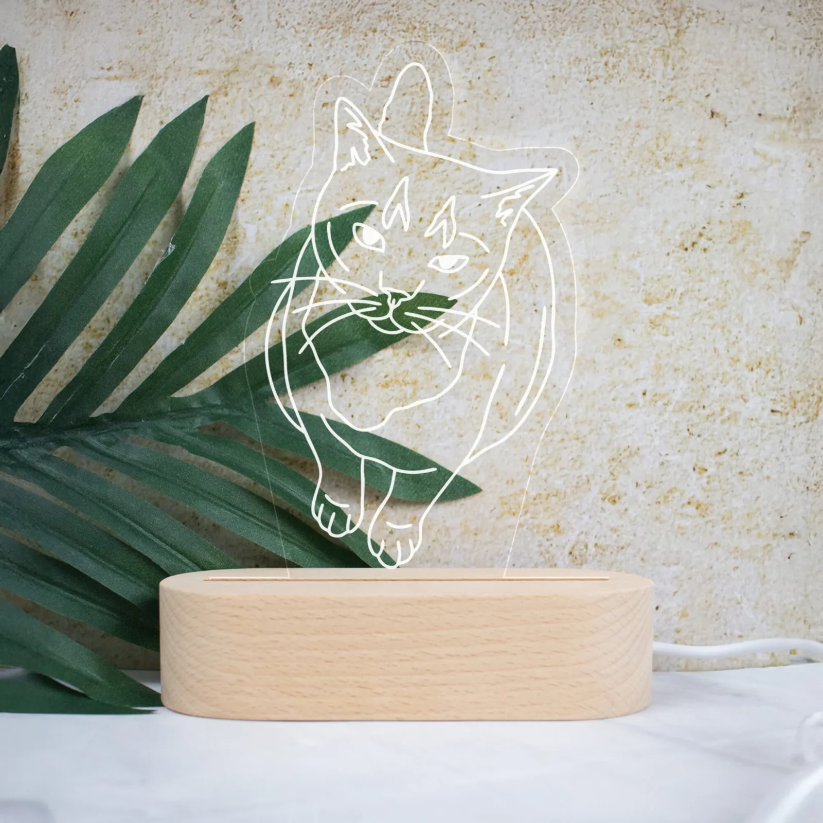 Pet Outline Engraved Night Light