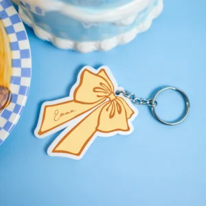 Bow acrylic keychain