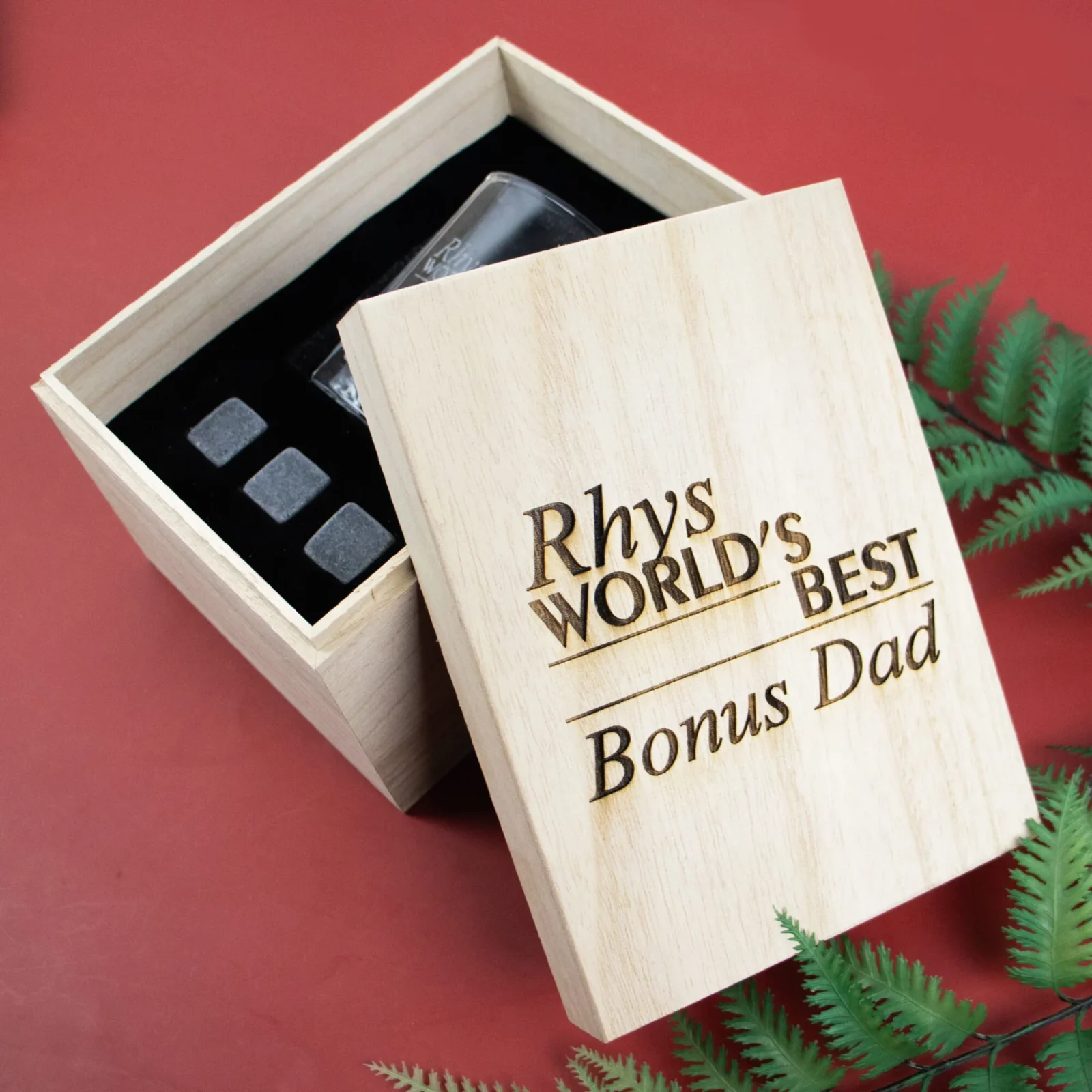 Father's Day Boxed Scotch Glass Set with Whiskey Stones