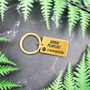 Metal Bar Spotify Keyring - Laser Engraved
