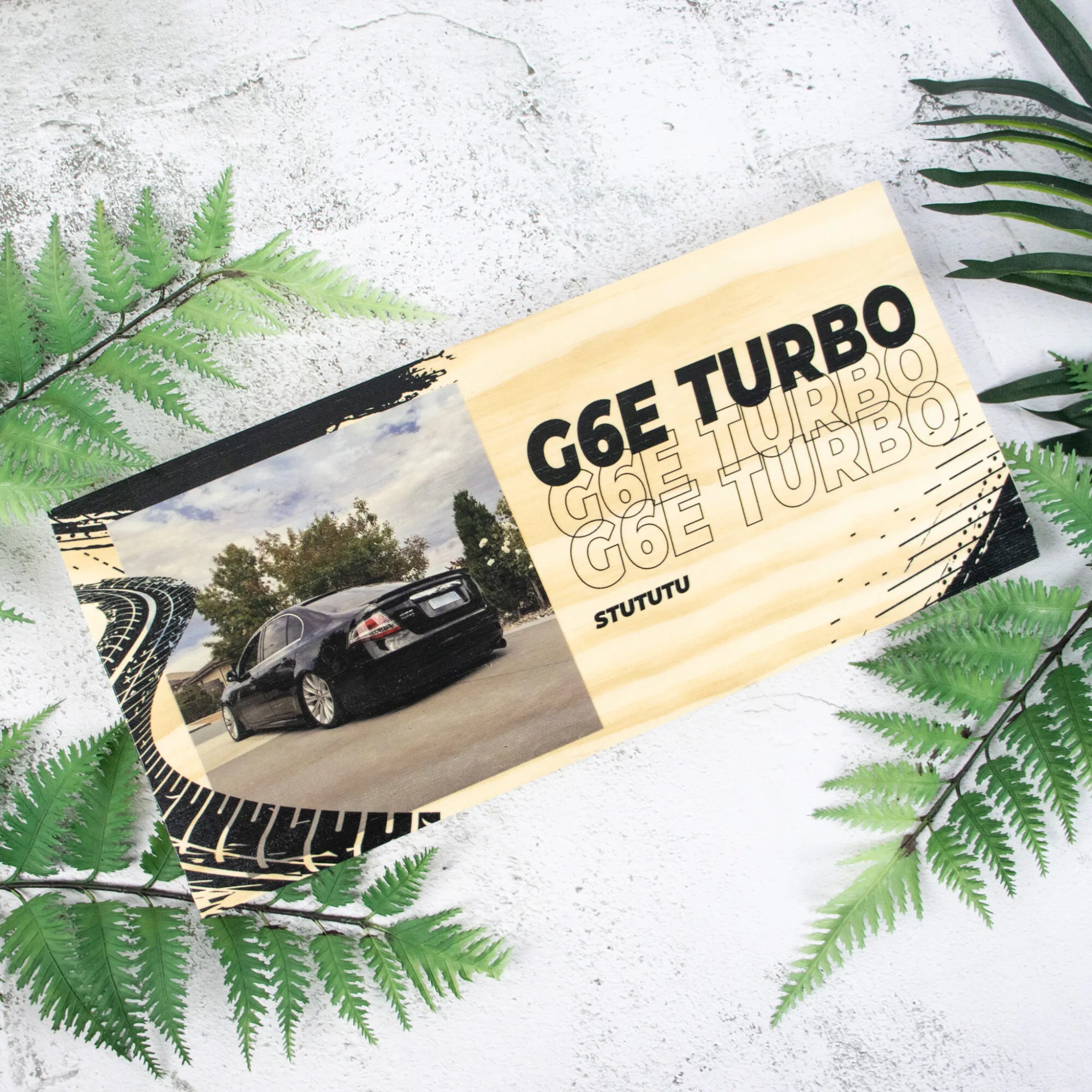 Personalised car wooden photo block