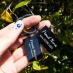 Personalised Metal Bar Keyring in Varying Stainless Steel Colours
