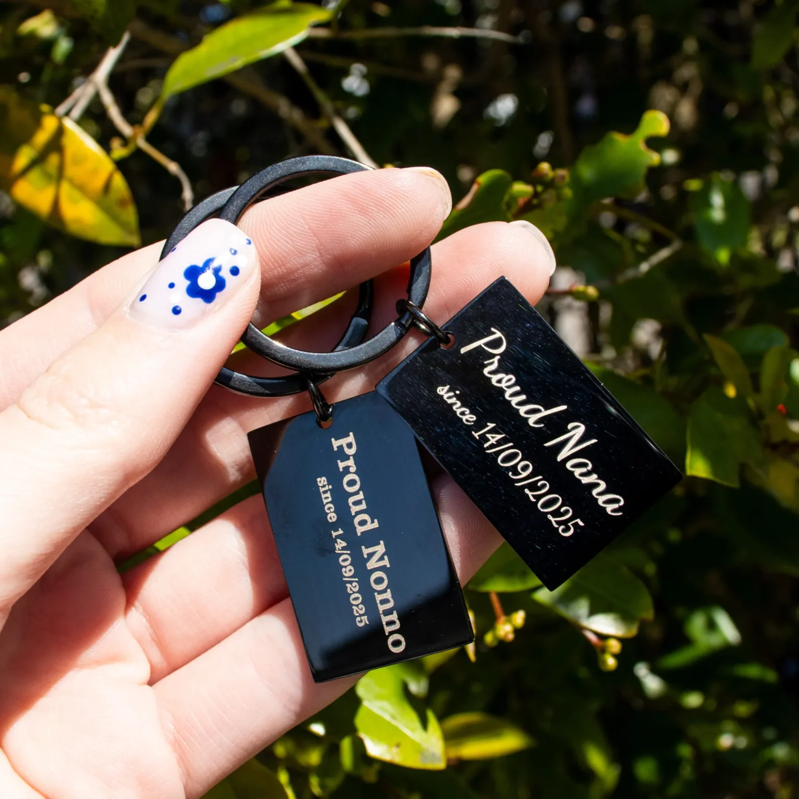 Personalised Metal Bar Keyring in Varying Stainless Steel Colours