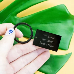 Personalised Metal Bar Keyring in Varying Stainless Steel Colours