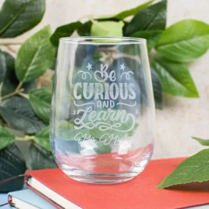Teacher stemless wine glass