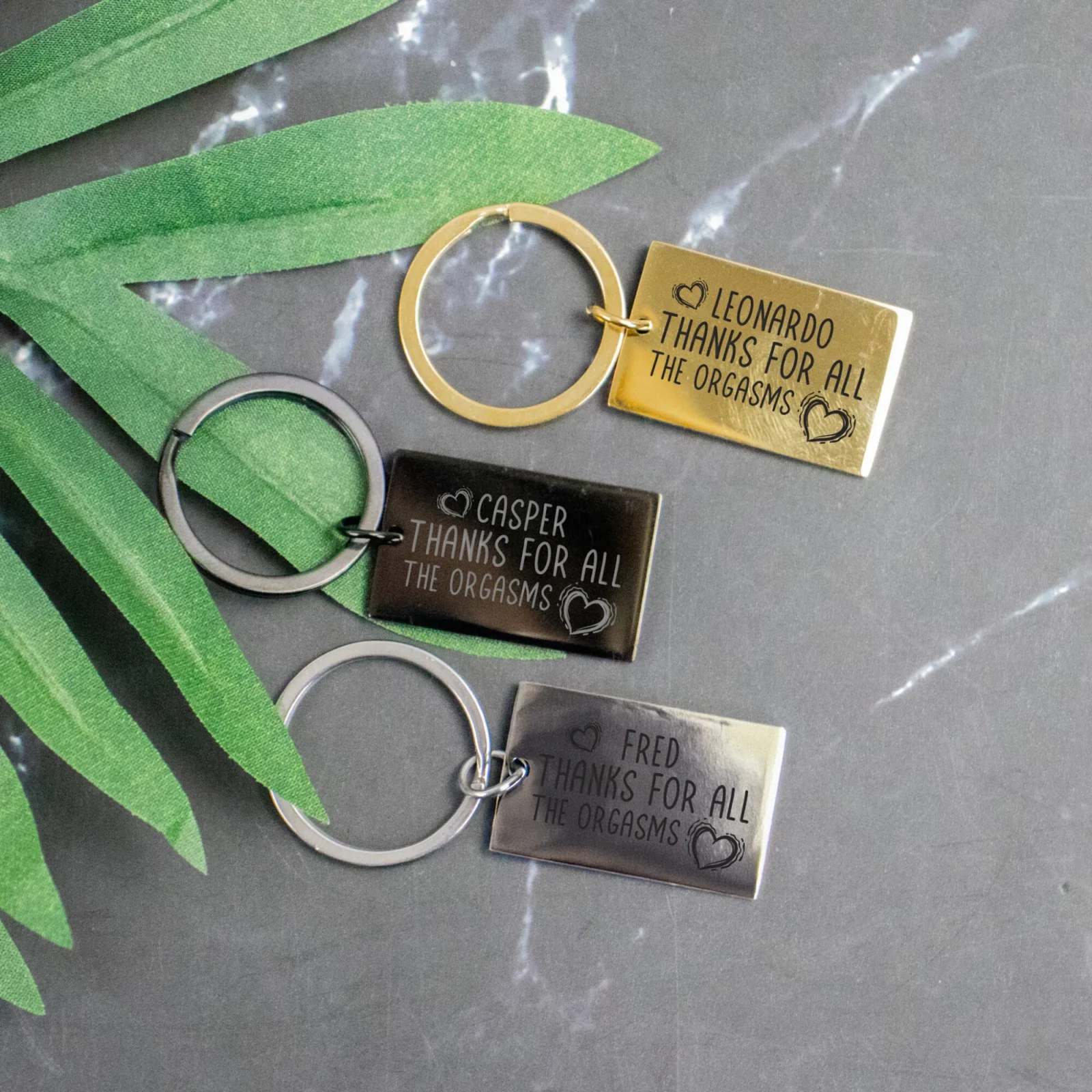 Thanks for all the Orgasms Metal Bar Keyring group