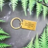 To The Moon And Back Metal Bar Keyring