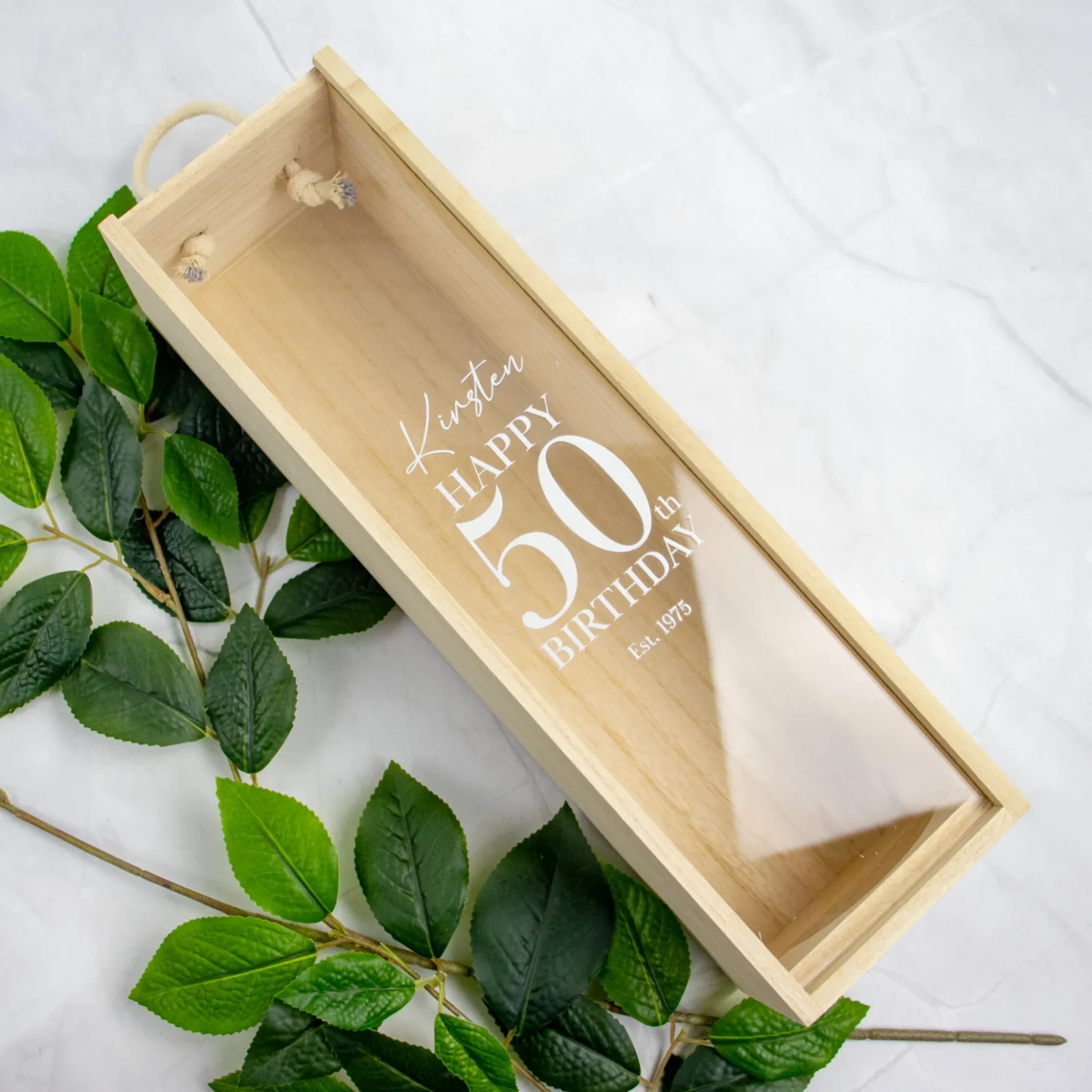 Birthday Printed Wooden Wine and Champagne Box