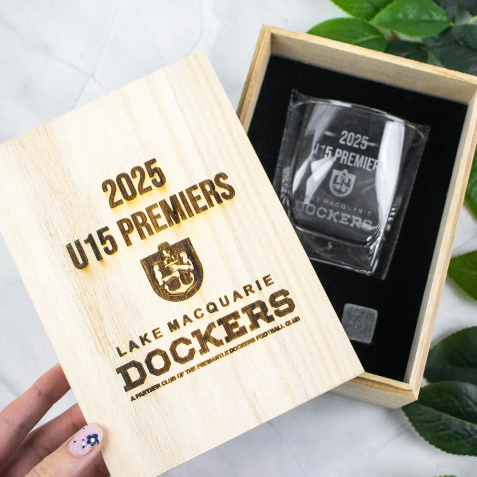 Corporate Boxed Scotch Glass Set with Whiskey Stones