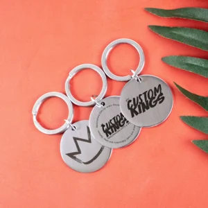Corporate Round Metal Keychain