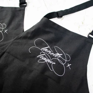 Custom logo embroidered apron personalised business workwear